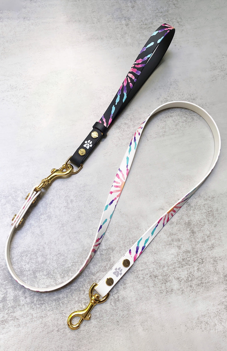 Paw Walker Interchangeable Leash: INKED Tie Dye Classic Handle